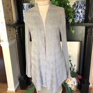 QI cashmere open cardigan